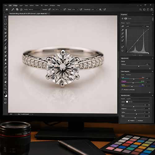 ویرایش و روتوش عکس‌های جواهرات​